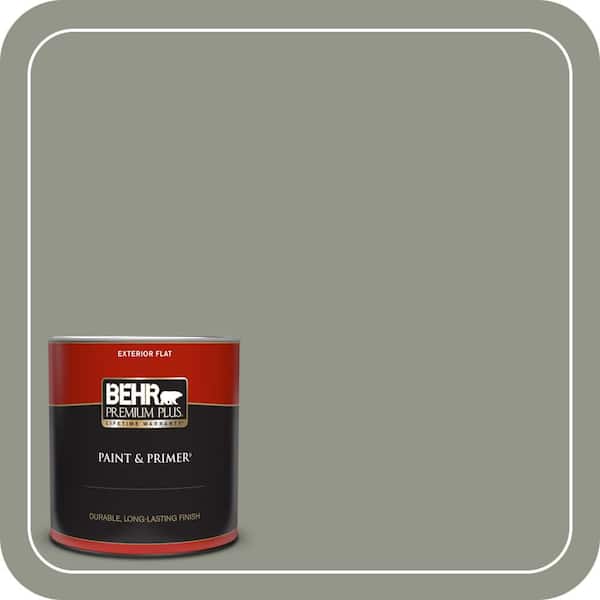 BEHR PREMIUM PLUS 1 qt. #ECC-36-1 Shady Willow Flat Exterior Paint & Primer