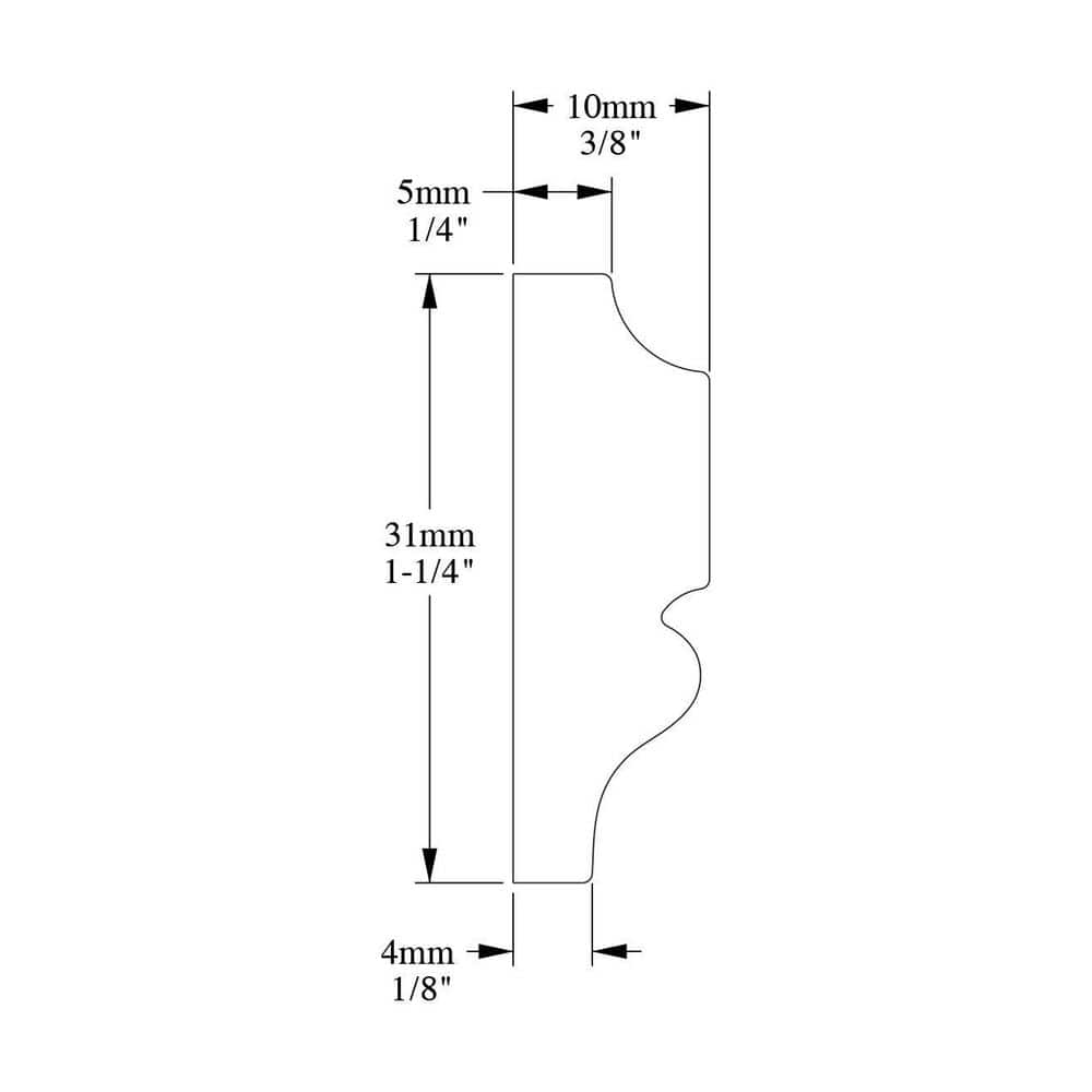 Primed White Polystyrene Crown Panel Moulding Set