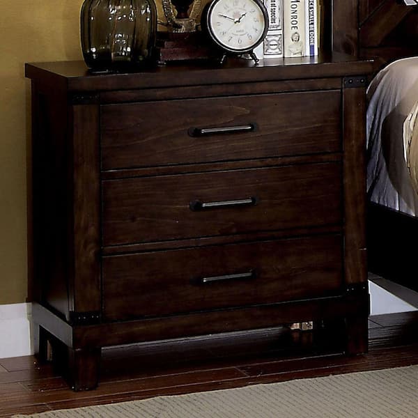 Bianca Dark Walnut Transitional Style Night Stand