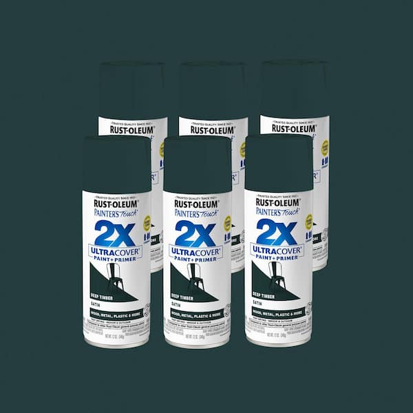 Rust-Oleum Painter's Touch 2X 12 oz. Satin Deep Timber General Purpose Spray Paint (Case of 6)