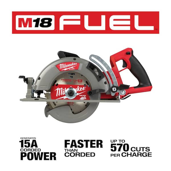 M18 FUEL 18V Lithium-Ion Cordless 7-1/4 in. Rear Handle Circular Saw with 30-Degree Framing Nailer (2-Tool)