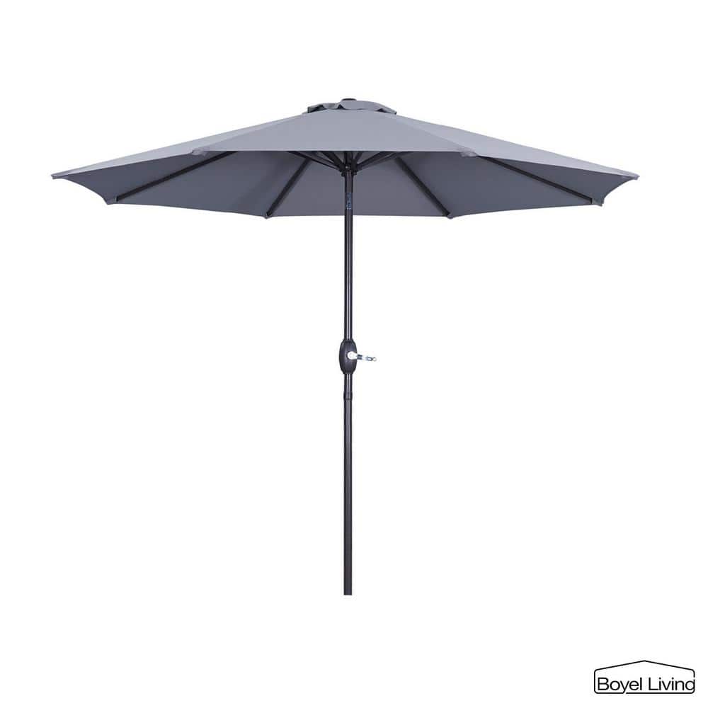 Interactie vlam herfst Boyel Living 9 Ft. Patio Umbrella Outdoor Umbrella Patio Market Umbrella  with Push Button Tilt and Crank(Grey) EDWF9004 - The Home Depot