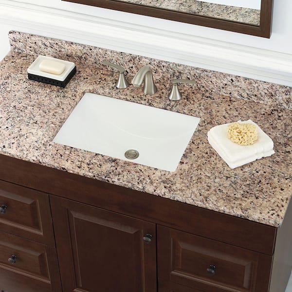 Home Decorators Collection 49 in. W x 22 in. D Cultured Marble White Rectangular Single Sink Vanity Top in Capri
