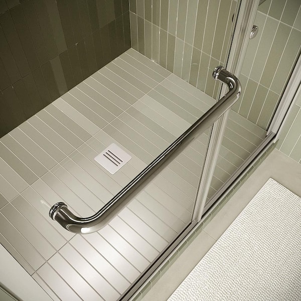 Shower door handle towel best sale bar combo