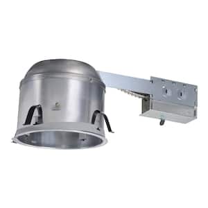 H27 6 in. Aluminum Recessed Lighting Housing for Remodel Shallow Ceiling, Insulation Contact, Air-Tite