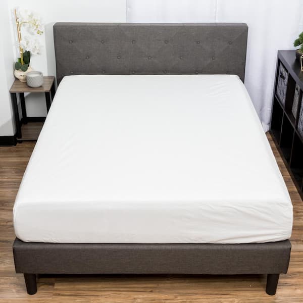 Kensie Giuseppe Waterproof Queen Mattress Protector in White