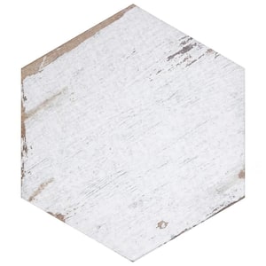 Retro Mini Hex Blanc 7 in. x 8 in. Porcelain Floor and Wall Tile (11.16 sq. ft./Case)
