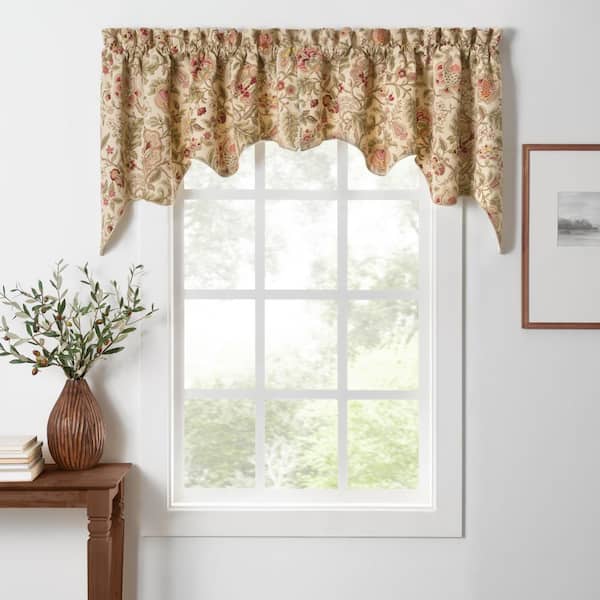 Ellis Curtain Boxtree 16 in. L Cotton Lined Scallop Valance