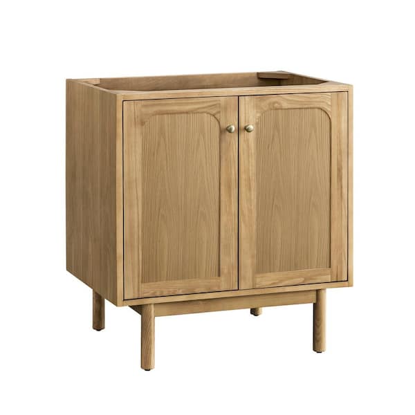 James Martin Vanities Laurent 29.9 in. W x 23.0 in. D x 33.0 in. H Single Bath Vanity Cabinet without Top in Light Natural Oak