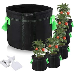 7 Gal. Non-Woven Grow Bag with Sturdy Handle and Shrink String (Pack of 6)
