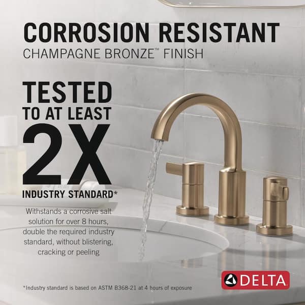 Delta Albion Gold 8 in. Widespread Double Handle Bathroom Faucet