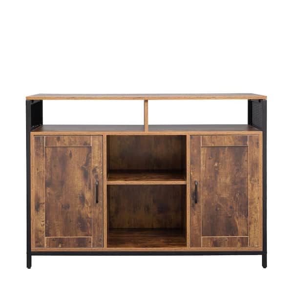Tileon Sideboard, storage cabinet with open shelves for kitchen dining room living room