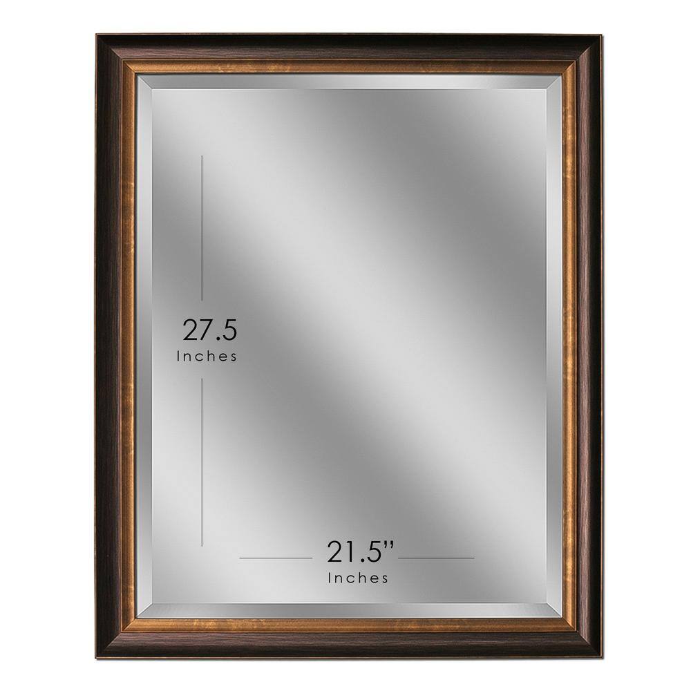 Medium Rectangular Bronze Floating Wall Mirror