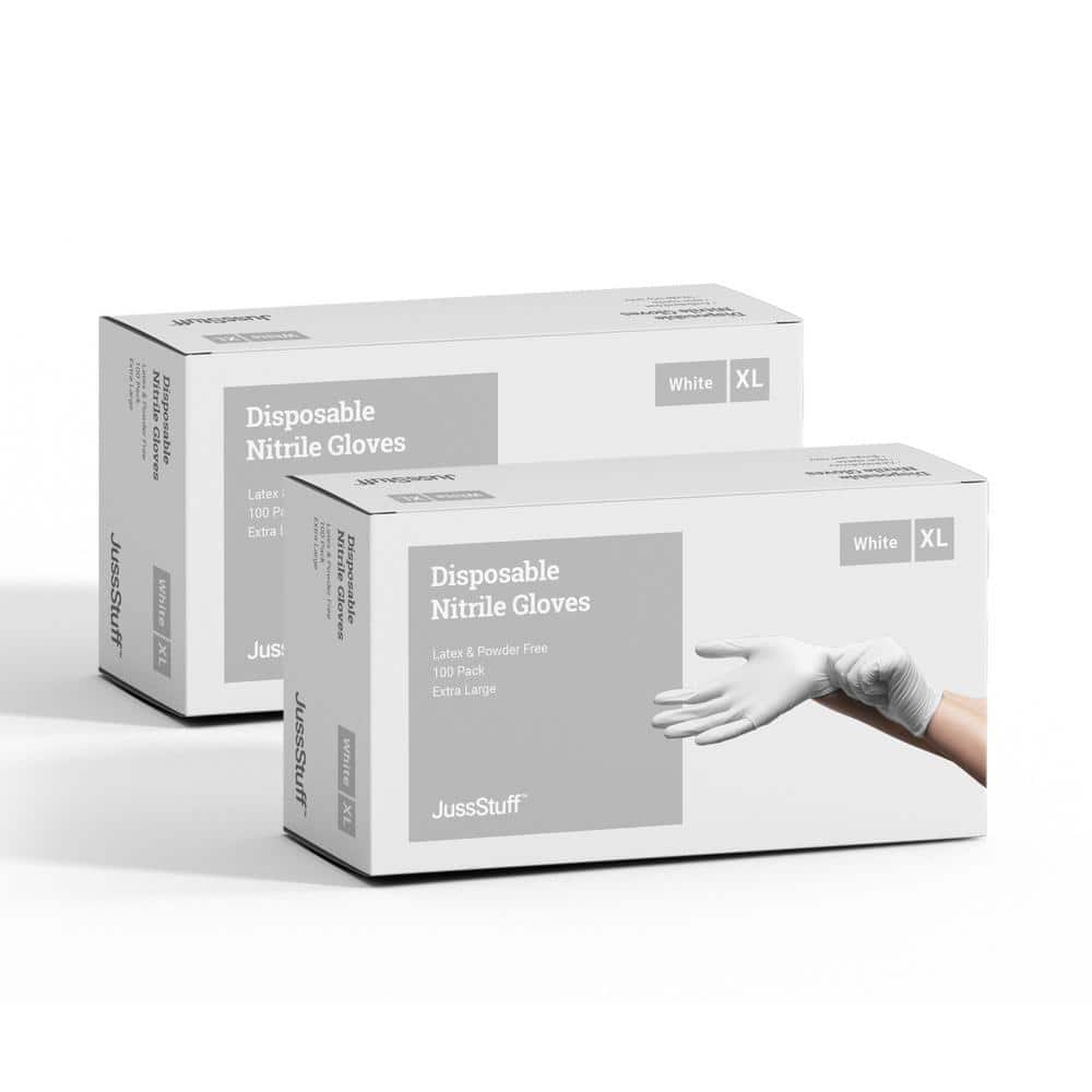 Extra Large Nitrile Exam Latex Free and Powder Free Gloves in White - 2 Boxes of 100 Gloves (200 Total) price history on PriceWatchPro