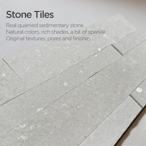 12-Sheets Crystal White 24 in. x 6 in. Peel, Stick Self-Adhesive Decorative 3D Stone Tile Backsplash (11.6 sq.ft./Pack)