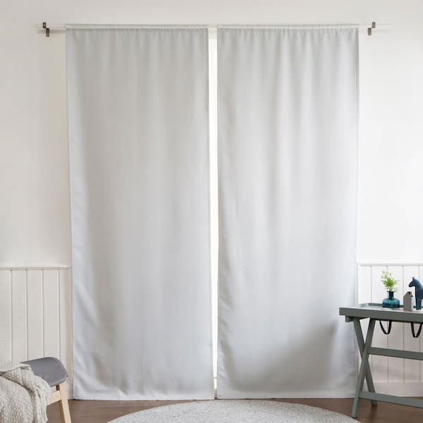 Best Home Fashion Vapor Other Blackout Curtain - 35 in. W x 60 in. L (Set of 2)
