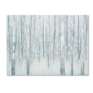 24 in. x 32 in. "Birches in Winter Blue Gray" by Julia Purinton Printed Canvas Wall Art