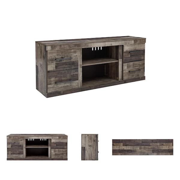 Signature DESIGN BY ASHLEY Derekson Gray TV Stand Fits TV's up to