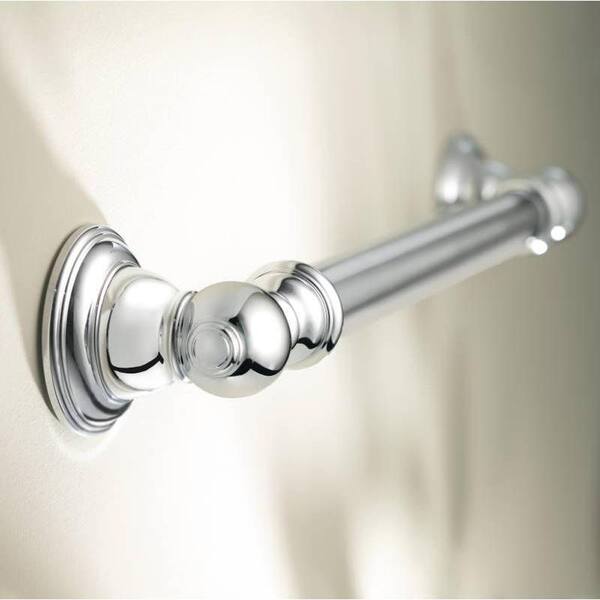 Concealed Screw Grab Bar Chrome x 1-1/4 in MOEN Home Care 12 in 
