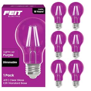 Feit Electric 25-Watt Equivalent A19 Dimmable Filament Purple
