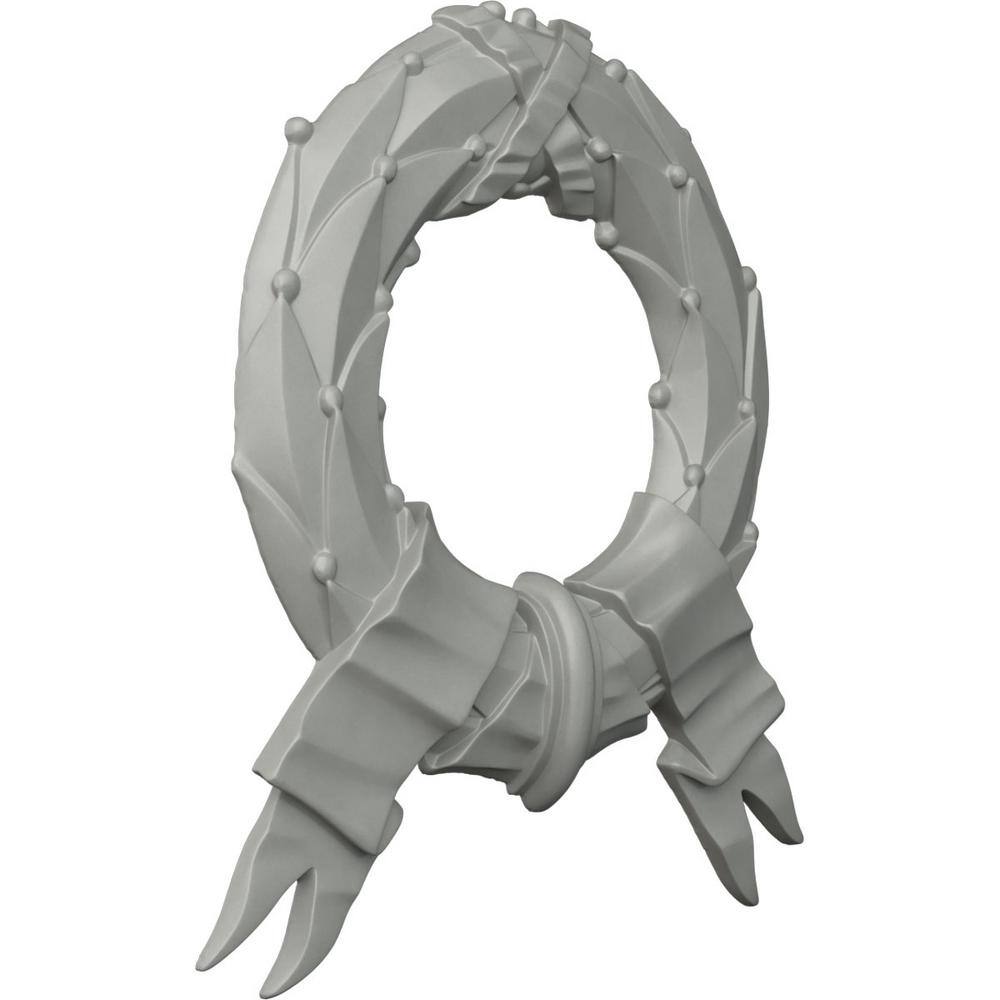 Primed White Urethane Wreath Onlay Scroll 11.38'' H x 10.25'' W