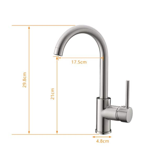 American Imaginations 20-in. W Above Counter Brushed Nickel Kitchen Sink  Set For 1 Hole Center Faucet - Strainer Included - 20 - On Sale - Bed Bath  & Beyond - 33654105