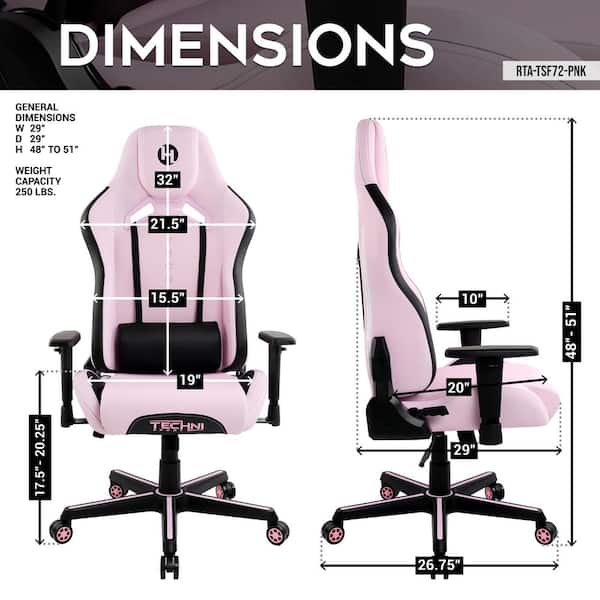 Techni Sport Echo 2.0 Fabric & PU Leather Adjustable Height Gaming