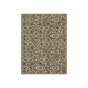 Eliza Jute and Black 2 ft. x 3 ft. Indoor/Outdoor Area Rug