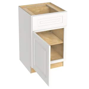 Grayson Pacific White Painted Plywood Shaker Assembled Bath Cabinet Soft Close L 21 in W x 21 in D x 34.5 in H