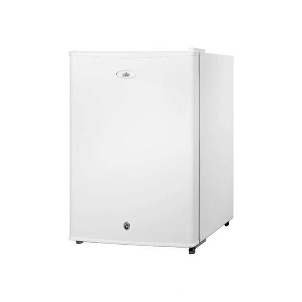 Summit Appliance 2.5 cu.ft. Mini Refrigerator in White with Lock-DISCONTINUED