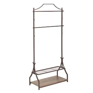 Bronze Metal Clothes Rack 14.25 in. W x 72 in. H