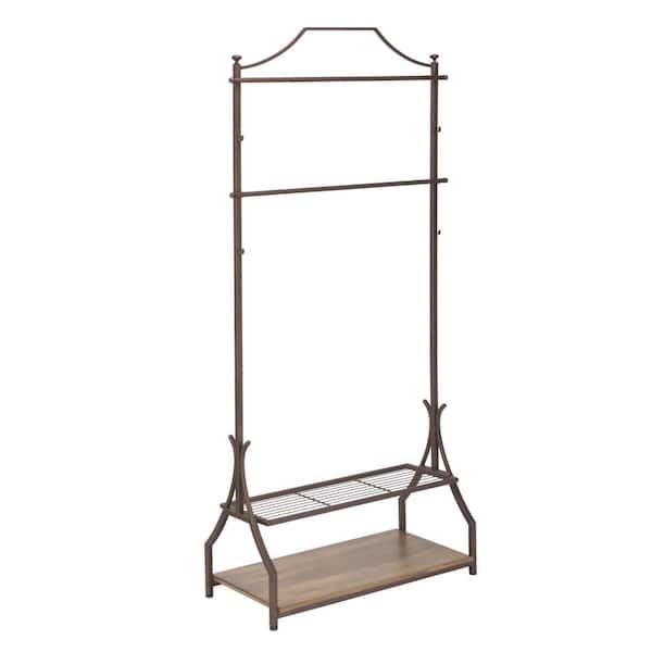 Unbranded Bronze Metal Clothes Rack 14.25 in. W x 72 in. H