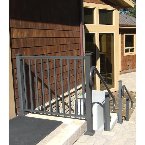 EZ Handrail 3 in. x 3 in. x 44 in. Copper Vein Aluminum Post with Welded Base