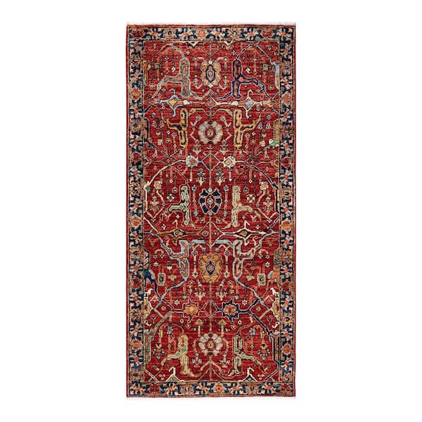 Solo Rugs Serapi One-of-a-Kind Traditional Orange 2 ft. x 6 ft. Runner Hand Knotted Tribal Area Rug
