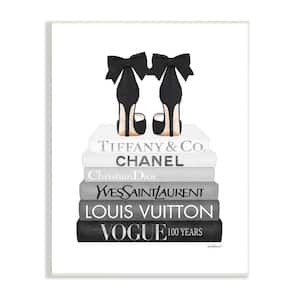 LV Designer Shop Sign Black and White. Wall Art Poster Print. 