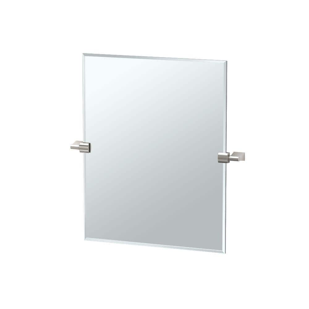 UPC 011296438972 product image for Bleu 24 in. W x 24 in. H Frameless Rectangular Bathroom Vanity Mirror in Satin N | upcitemdb.com
