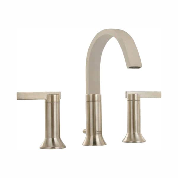 American Standard Berwick 8 in. Widespread 2-Handle High-Arc Bathroom Faucet in Brushed Nickel with Speed Connect Drain