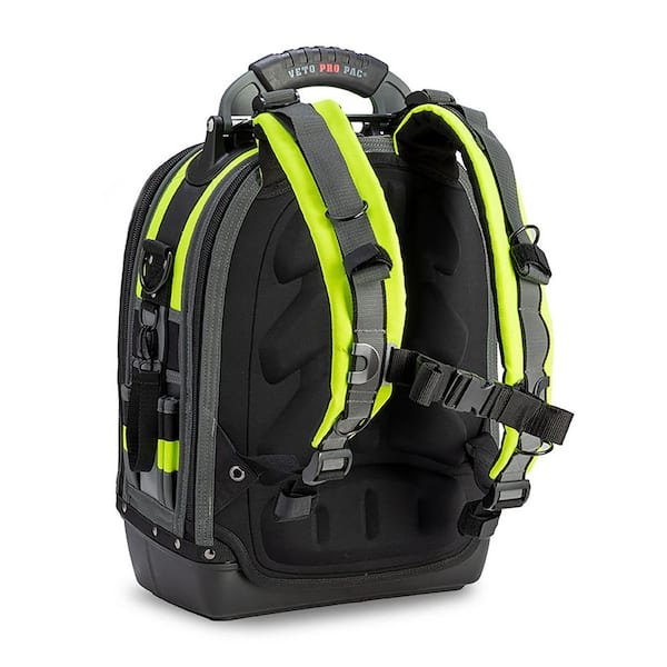 VETO PRO PAC 13 in. 39-Pocket Hi-Viz- Yellow Nylon Bag/Tote with