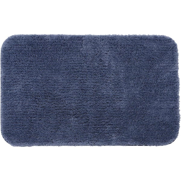 Mohawk Home Duo Indigo 17 in. x 24 in. Nylon Machine Washable Bath Mat