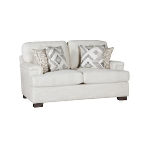 Croydon 66 in. W Cream Chenille 2-Seater Loveseat