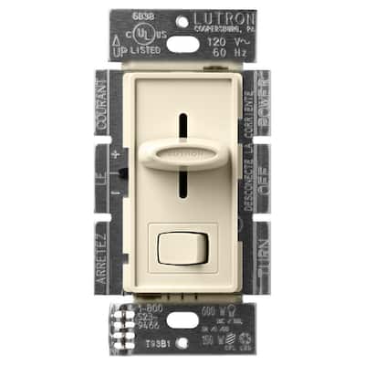 Skylark LED+ Dimmer Switch for Dimmable LED and Incandescent Bulbs, 150W LED/Single-Pole or 3-Way, Almond (SCL-153P-AL)