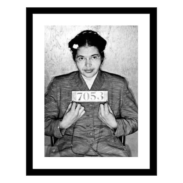 VENICE BEACH Collections Rosa Parks 1955 Mugshot by Unknown 1-Piece Framed Graphic Print Abstract Poster Art Print 18 in. x 14 in.