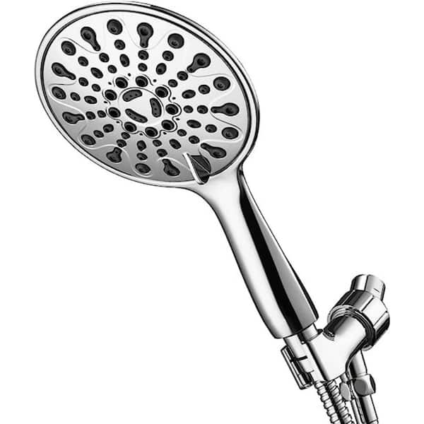 Unbranded Handheld Shower Head 6-Spray Wall Mount Handheld Shower Head 1.8 GPM in Chrome