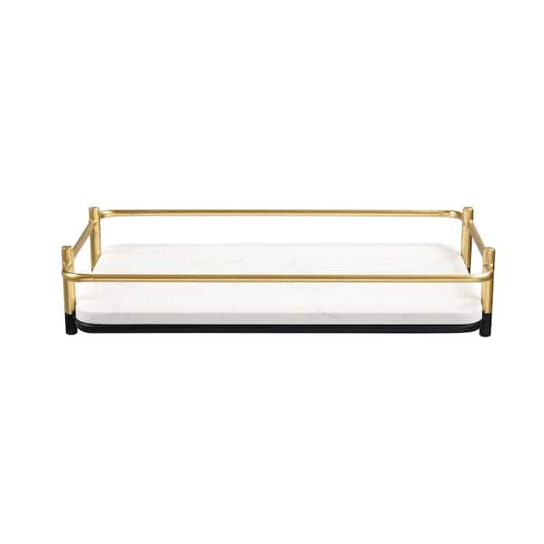 Titan Lighting Celeste 18 in. Gold Metal Decorative Tray