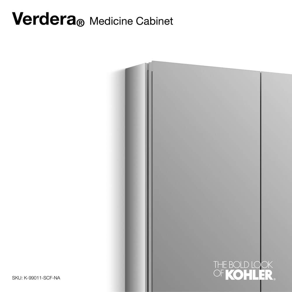 Verdera 40" Aluminum Tri-View Medicine Cabinet with Adjustable Shelves