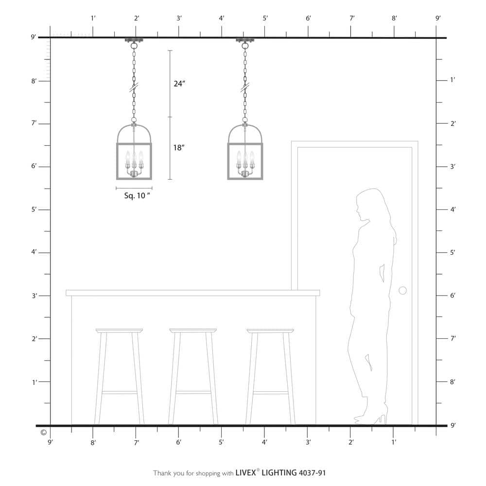 Milford Brushed Nickel 3-Light Mini Pendant with Clear Glass