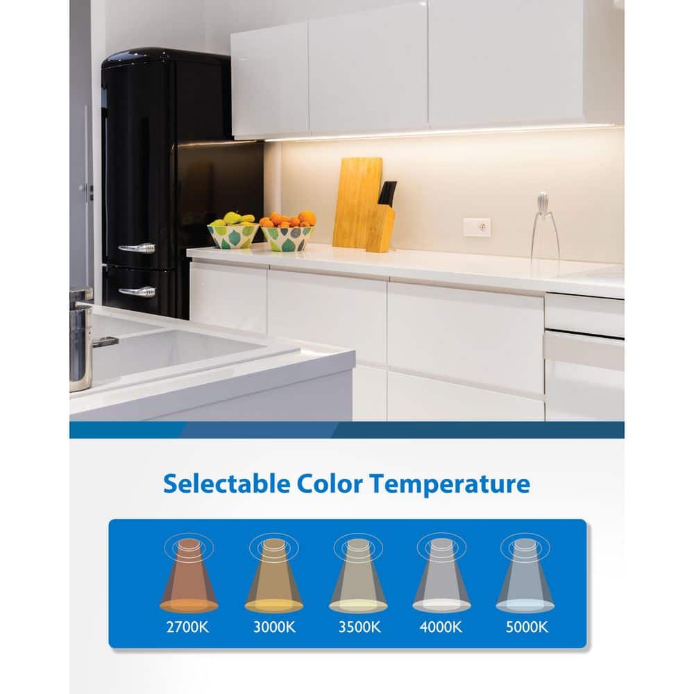 9-Inch White Adjustable LED Under Cabinet Light with Switch