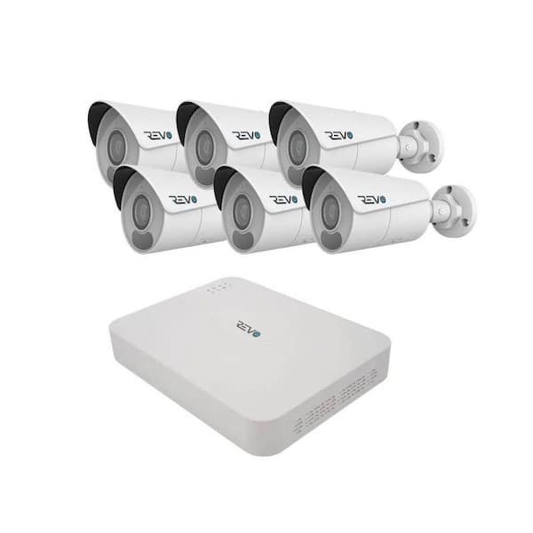 ULTRA BLUE SERIES 4K 8 Channel Wired PoE NVR Smart Security Camera System with 2TB HDD & 6x 4K Bullet Cameras