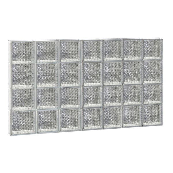 Clearly Secure 40.25 in. x 25 in. x 3.125 in. Frameless Non-Vented Diamond Pattern Glass Block Window