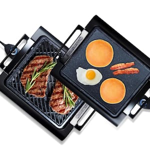 234 sq. in. Triple Layer Titanium and Diamond Infused Coating Non-Stick Smoke-Less Electric Indoor Grill and Griddle